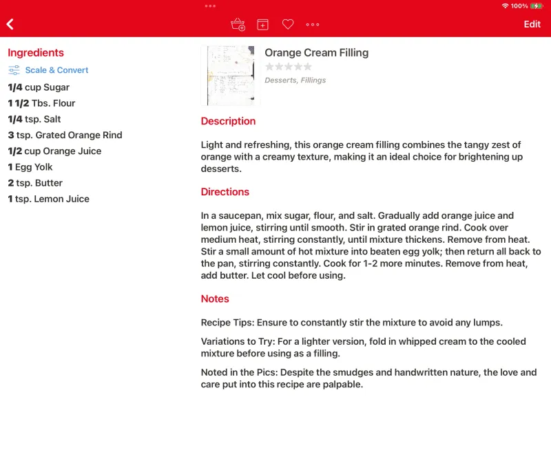 Recipe enrichment example